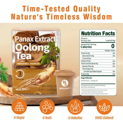 Panax Extract Oolong Energy & Strength Tea — Boost Your Vitality